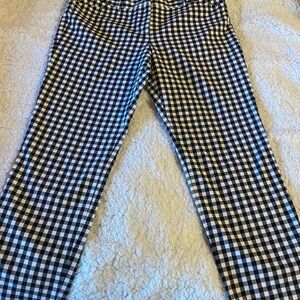 Black & White Gingham Women's pants size 10 petite- Talbots Hampshire